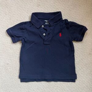Ralph Lauren Kids Polo in Navy Blue with Red Logo